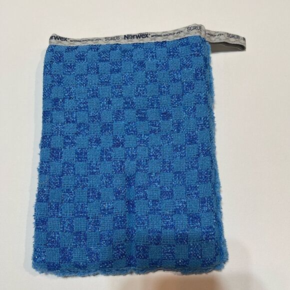 Norwex Bathroom Scrub Mitt Blue NWOT - Picture 2 of 10